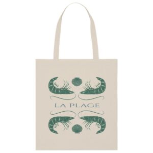 Tote bag. BIO. La plage. Vert