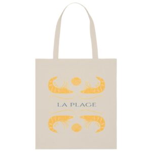 Tote bag. BIO. La plage. Jaune