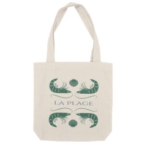 Tote bag épais. La plage. Vert