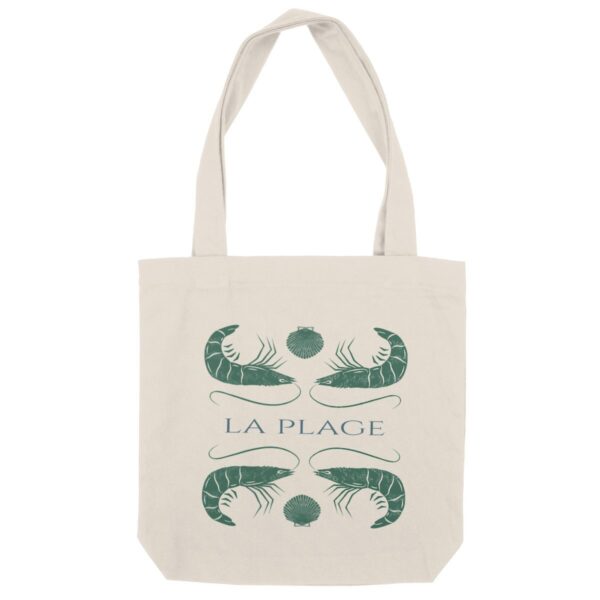 Tote bag épais. La plage. Vert