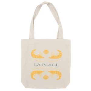 Tote bag épais. La plage. Jaune